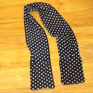 Gap kids black white polka dot fleece scarf